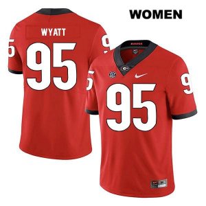 Women's Georgia Bulldogs NCAA #95 Devonte Wyatt Nike Stitched Red Legend Authentic College Football Jersey QLT3254AG